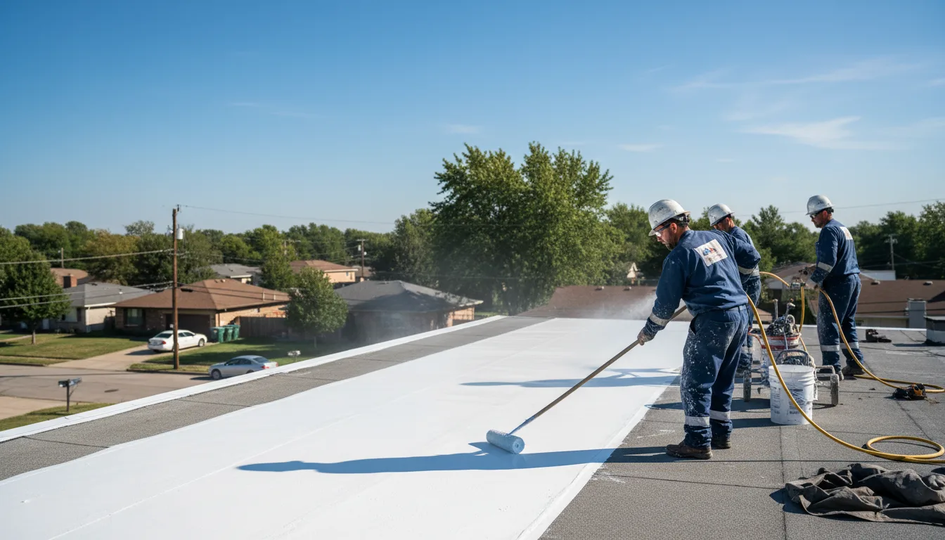 Commercial roof coating in Batchtown, IL near me